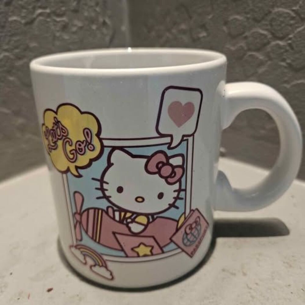 Hello Kitty Coffee Mug Sanrio Let's Go Travel
